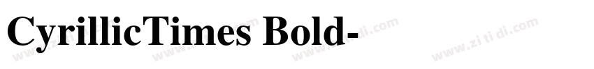 CyrillicTimes Bold字体转换